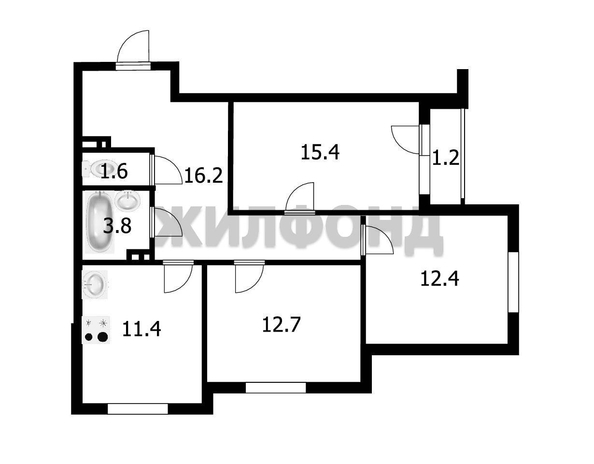 
  Продается 3-комн. квартира 71 м², в ЖК Столетов, дом 1. Фото 25.