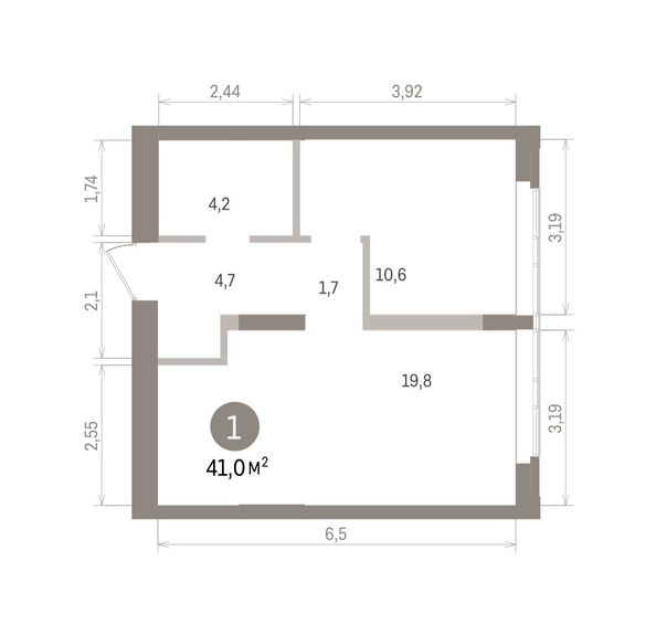 
  Продается 1-комн. квартира 40.97 м², в ЖК Европейский берег, дом 32. Фото 1.