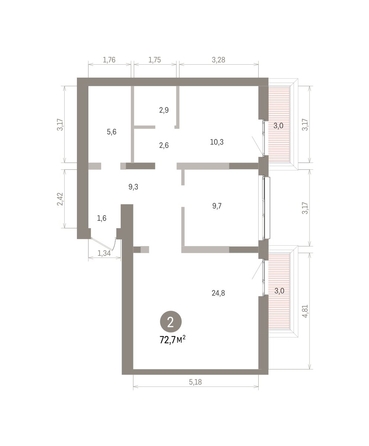 
  Продается 2-комн. квартира 72.73 м², в ЖК Европейский берег, дом 32. Фото 1.