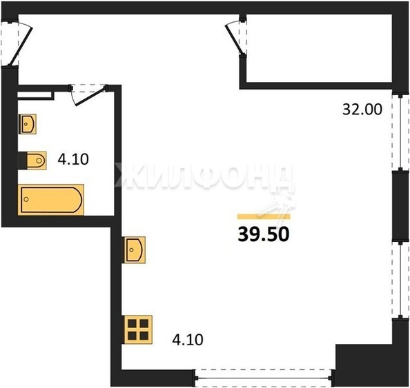 
   Продам апартамент, 28.9 м², Freedom (Фридом), 1 очередь

. Фото 1.
