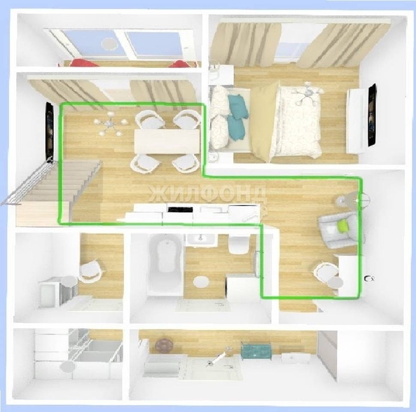 
   Продам 2-комнатную, 44.2 м², Аэропорт ул, 49/1

. Фото 2.