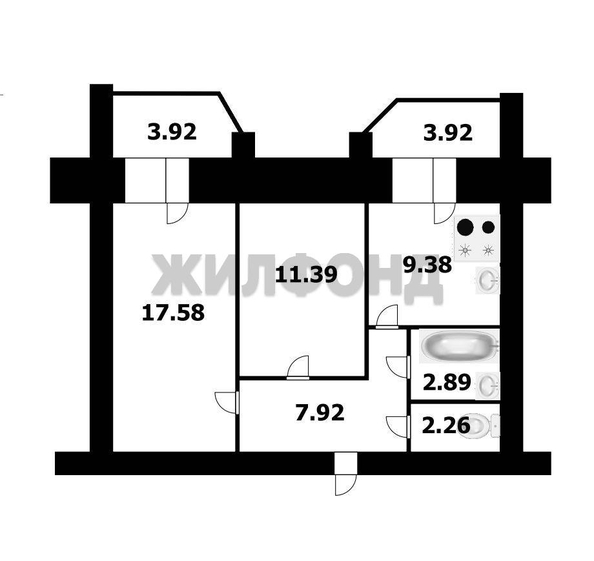 
   Продам 2-комнатную, 48 м², Сержанта Коротаева ул, 1

. Фото 22.