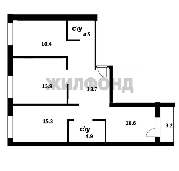 
   Продам 3-комнатную, 80.5 м², , 51

. Фото 11.