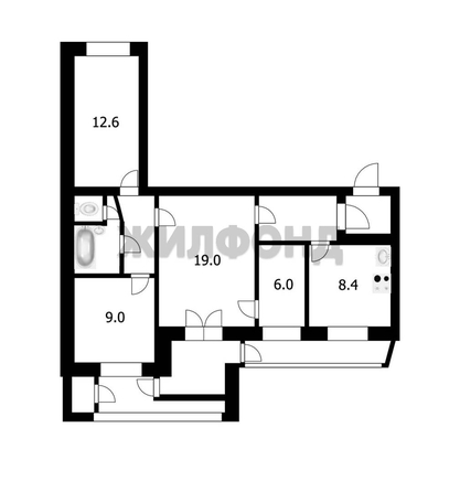 
   Продам 3-комнатную, 65.9 м², Мичурина ул, 29

. Фото 33.