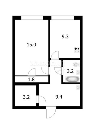 
   Продам 1-комнатную, 41.9 м², Тургенева ул, 144

. Фото 12.