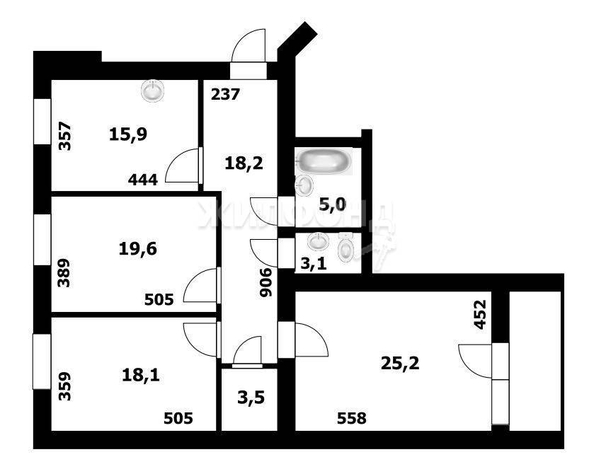 
   Продам 3-комнатную, 108.8 м², Стартовая ул, 1

. Фото 5.