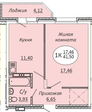 
   Продам 1-комнатную, 41.5 м², Комета - Октябрьский, б/с 1

. Фото 4.