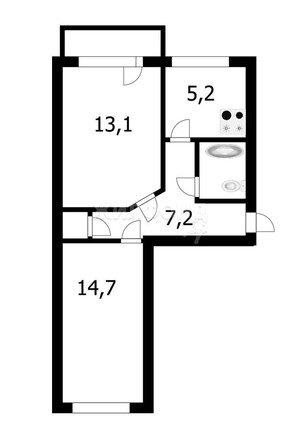 
   Продам 2-комнатную, 43.9 м², Зорге ул, 137

. Фото 8.
