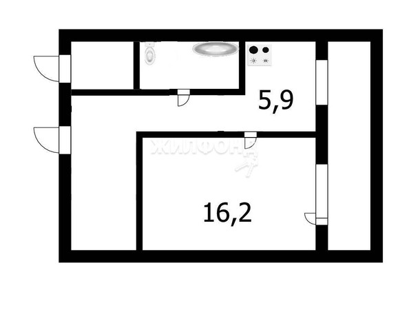
   Продам 1-комнатную, 37.4 м², Адриена Лежена ул, 14

. Фото 7.