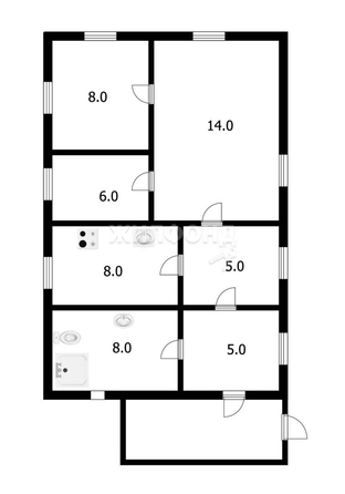 
   Продам дом, 66.3 м², Обь

. Фото 2.