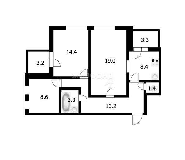 
   Продам 3-комнатную, 68.3 м², Краузе ул, 21/1

. Фото 31.