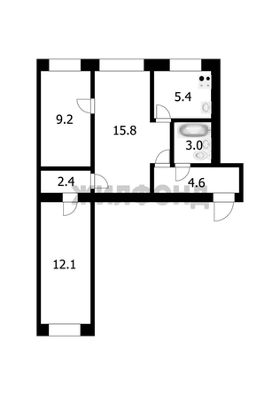 
   Продам 3-комнатную, 52.5 м², Дзержинского пр-кт, 81/1

. Фото 23.
