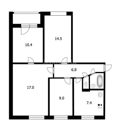 
   Продам 4-комнатную, 66.9 м², ЖКО Аэропорта ул, 25

. Фото 13.