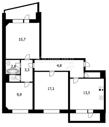 
   Продам 3-комнатную, 73.5 м², Михаила Немыткина ул, 5

. Фото 3.