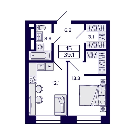 
   Продам 1-комнатную, 39.1 м², Citatum (Цитатум)

. Фото 1.