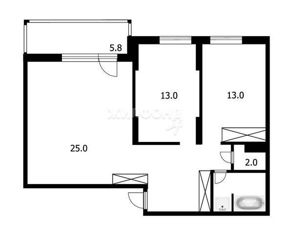 
   Продам 3-комнатную, 69.7 м², Восход ул, 20/1

. Фото 16.