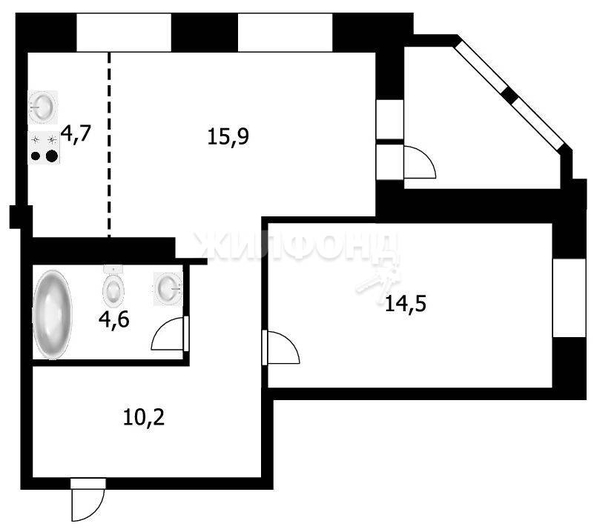 
   Продам 2-комнатную, 55.6 м², Междуреченская ул, 3

. Фото 25.