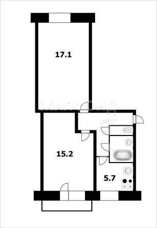 
   Продам 2-комнатную, 47.9 м², Челюскинцев ул, 6

. Фото 28.