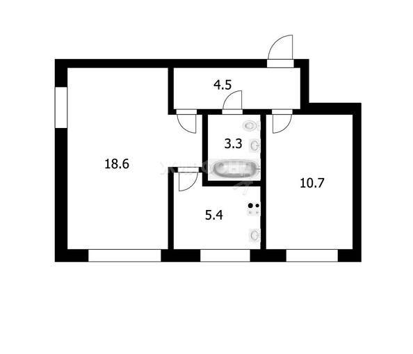 
   Продам 2-комнатную, 42.5 м², Фурманова ул, 10

. Фото 2.