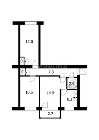 
   Продам 3-комнатную, 55.5 м², Макаренко ул, 21

. Фото 6.