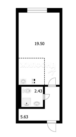 
   Продам студию, 27.5 м², Покатная ул, 130/1

. Фото 1.