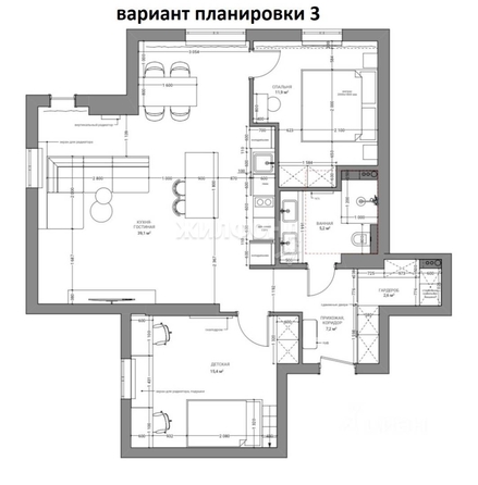 
   Продам 3-комнатную, 82.8 м², Тимирязева ул, 73/1

. Фото 33.