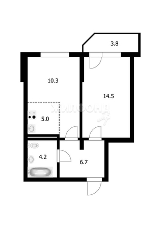 
   Продам 2-комнатную, 40.5 м², Приморская ул, 24

. Фото 26.