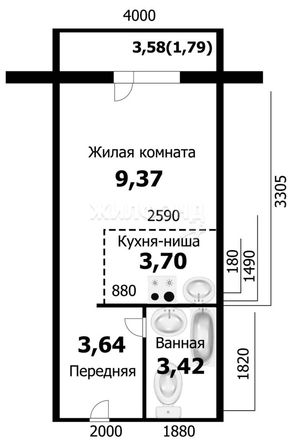 
   Продам студию, 18.2 м², Твардовского ул, 22/1

. Фото 7.