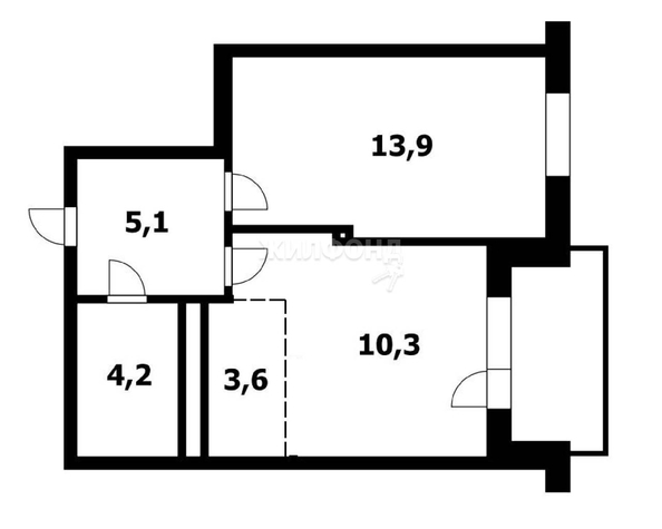 
   Продам 2-комнатную, 41.3 м², Междуреченская ул, 3

. Фото 23.