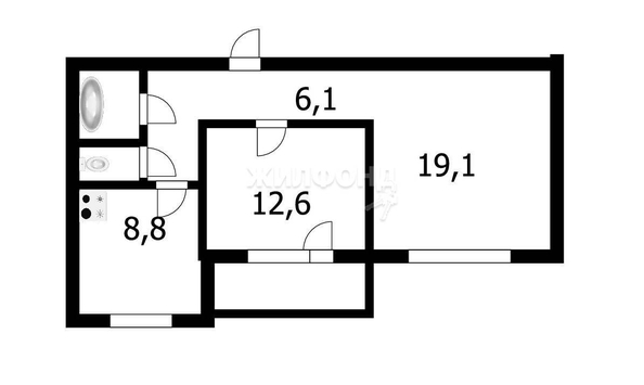 
   Продам 2-комнатную, 52.6 м², В. Высоцкого ул, 41/2

. Фото 15.