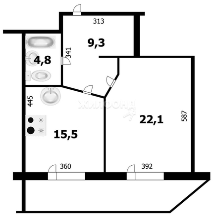 
   Продам 1-комнатную, 51.8 м², Орджоникидзе ул, 47

. Фото 19.