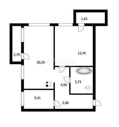 
   Продам 2-комнатную, 52.4 м², Аэропорт ул, 88

. Фото 20.