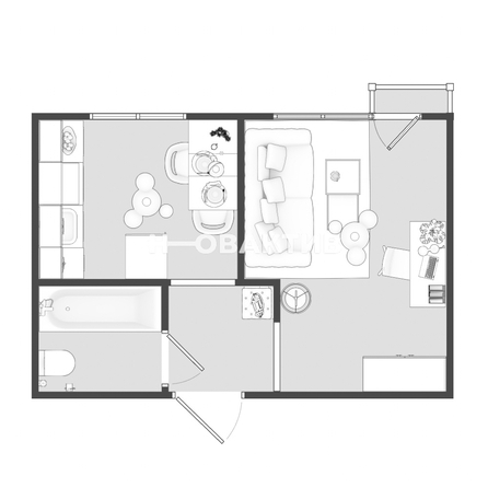 
   Продам 1-комнатную, 20.9 м², Дачная ул, 34/1

. Фото 2.