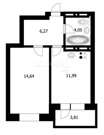 
   Продам 1-комнатную, 40 м², Аэропорт ул, 55/1

. Фото 16.