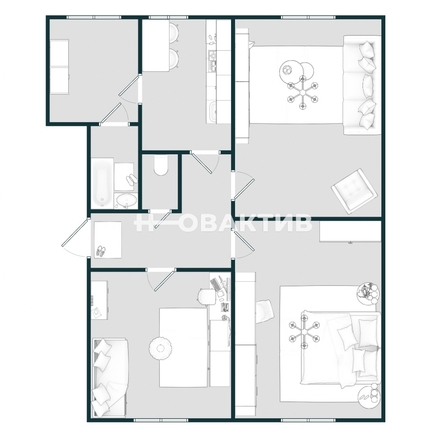 
   Продам 3-комнатную, 77.9 м², Урицкого ул, 37

. Фото 33.