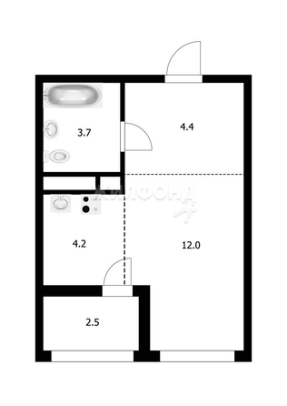 
   Продам студию, 24.2 м², Тайгинская ул, 39

. Фото 4.