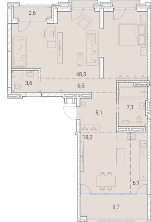 
   Продам 1-комнатную, 110.2 м², Тайм Сквер

. Фото 38.