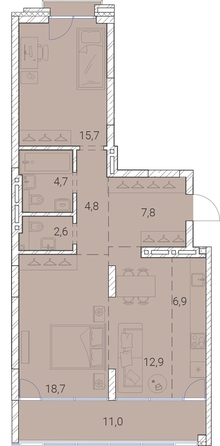 
   Продам 2-комнатную, 85.1 м², Тайм Сквер

. Фото 37.