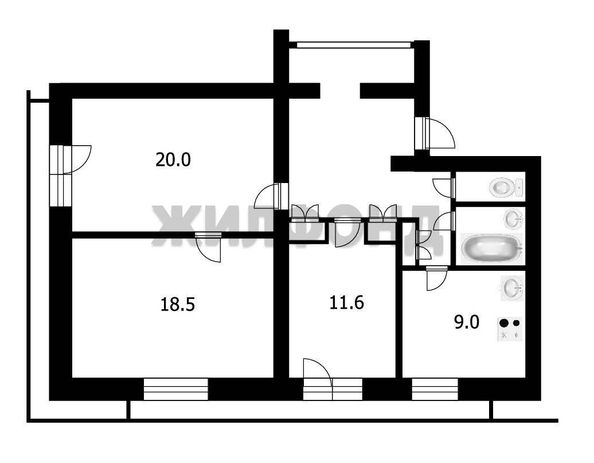 
   Продам 3-комнатную, 87.4 м², Революции ул, 28

. Фото 22.