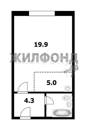 
   Продам студию, 32.1 м², Татьяны Снежиной ул, 41/1

. Фото 17.