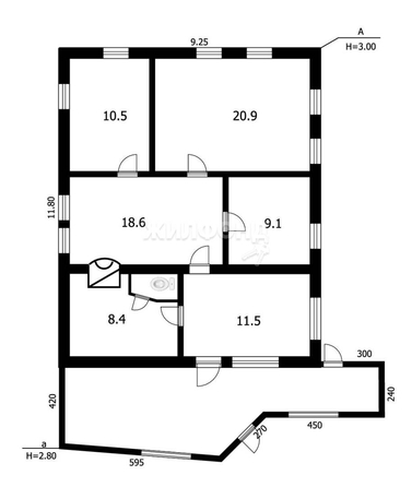 
   Продам дом, 80.3 м², Обь

. Фото 17.