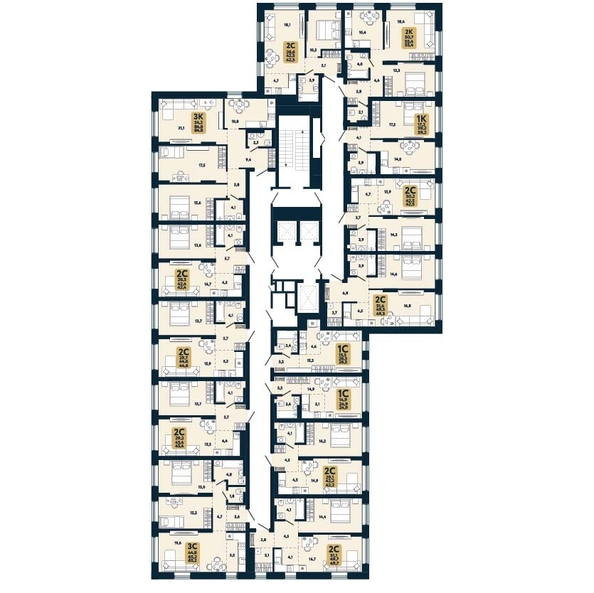 
   Продам 3-комнатную, 65.2 м², Первый на Есенина, дом 3

. Фото 1.