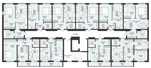 
   Продам 1-комнатную, 40.51 м², Одоевский, дом 4

. Фото 1.