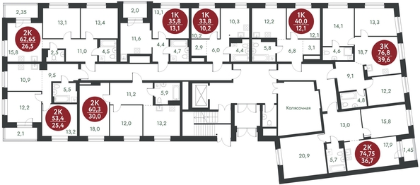 
   Продам 3-комнатную, 76.8 м², Скандинавские кварталы, дом 1

. Фото 1.