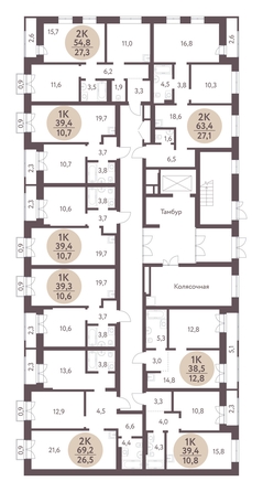 
   Продам 2-комнатную, 54.8 м², Зеленый город, дом 1

. Фото 1.