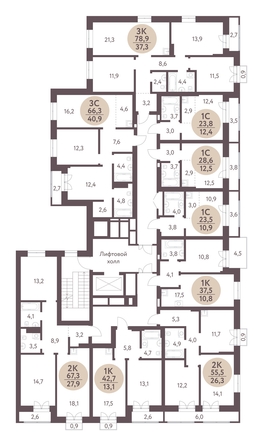 
   Продам 3-комнатную, 66.3 м², Зеленый город, дом 1

. Фото 1.