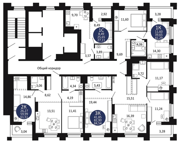 
   Продам 1-комнатную, 41.29 м², Первый на Рябиновой

. Фото 1.