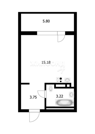 
   Продам студию, 22.1 м², Волховская ул, 31

. Фото 6.