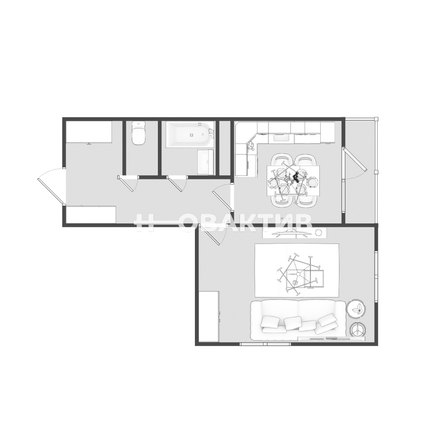 
   Продам 1-комнатную, 37.8 м², Выборная ул, 135

. Фото 2.