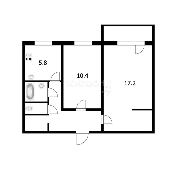 
   Продам 2-комнатную, 43.6 м², Кошурникова ул, 53

. Фото 8.